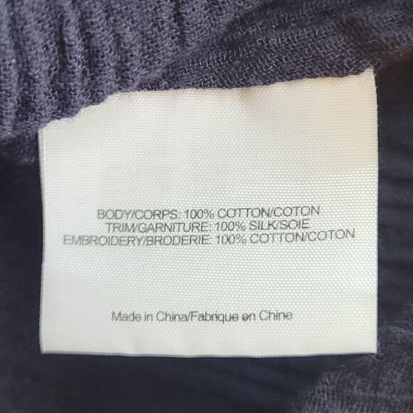 Tory Burch Navy White Tunic with Gold Accents Size 4 - Picture 10 of 12